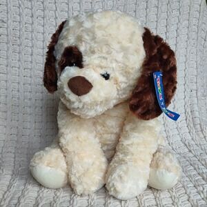 Toys R Us Tan Brown Spot Large Plush Dog Stuffed Puppy Floppy 2012 Tags Swirl